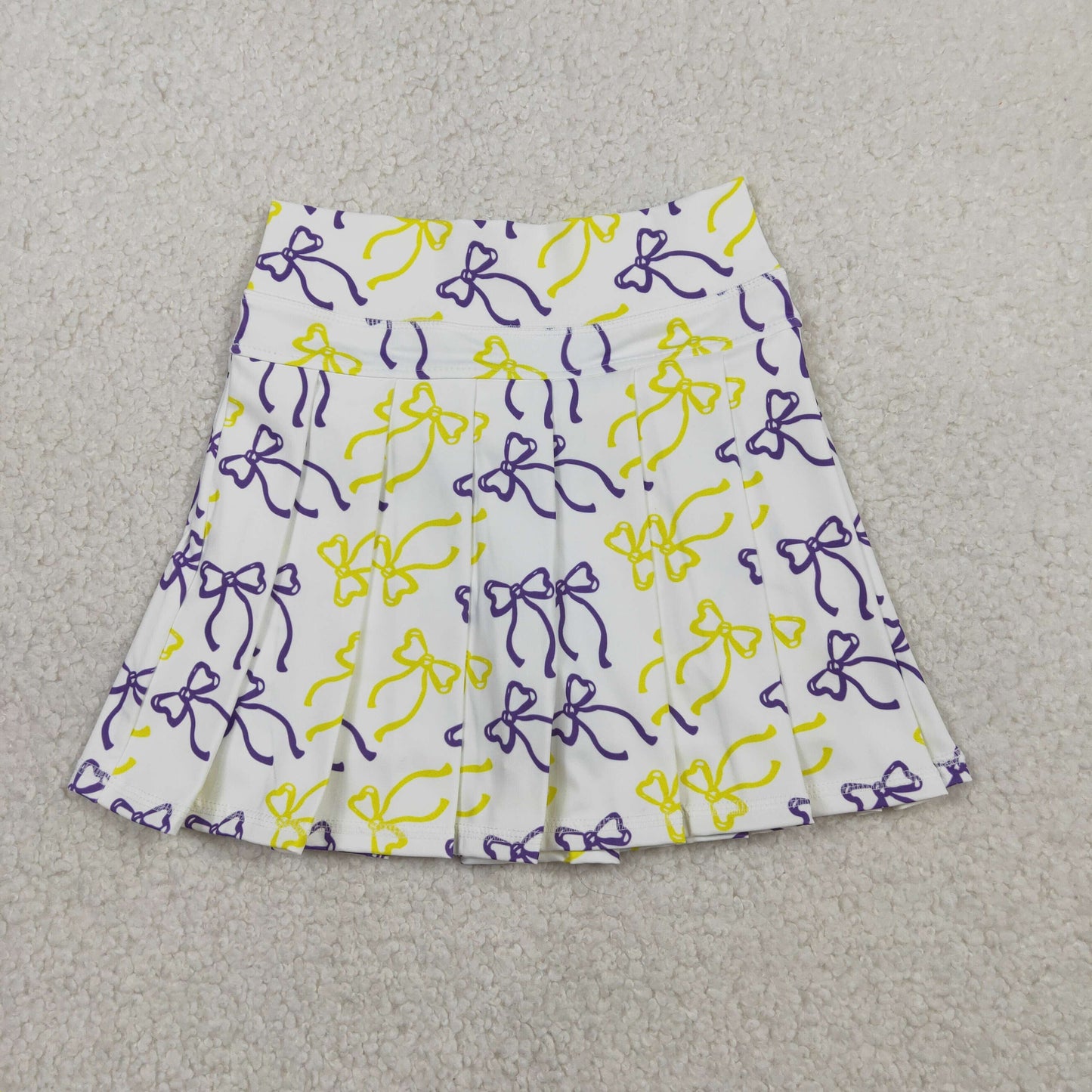 GLK0212 Yoga Purple Yellow Bows Skorts Girls Skirts