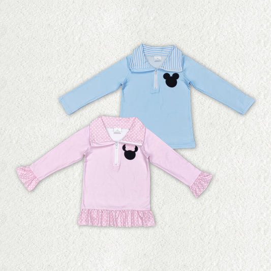 cartoon M blue  pullover RTS sibling clothes