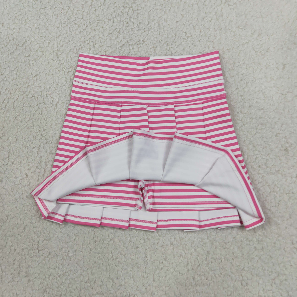 GLK0335 Yoga Pink Striped Skorts Girls Skirt