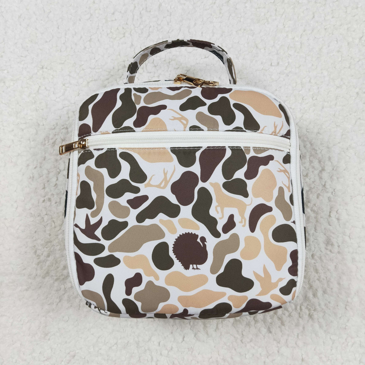 BA0305 hunting camo mallard duck dog lunchbox lunch bag