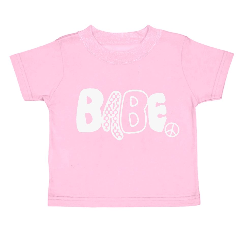 preorder GT0492 Babe pink short sleeve girls top