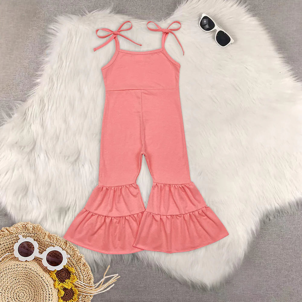 solid color cotton girls jumpsuits RTS Sibling Clothes