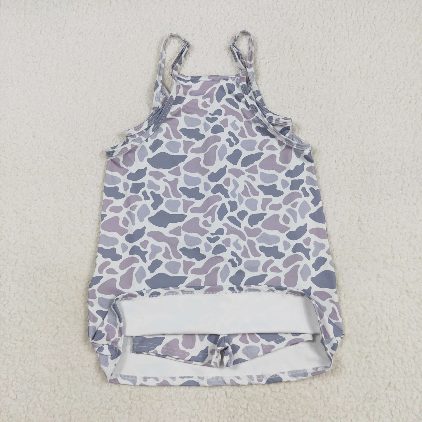 GSD2723 yoga grey camo skorts girls dress