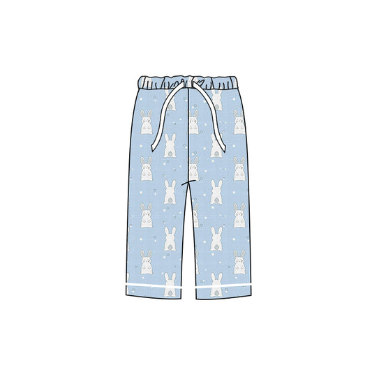 custom Easter rabbit blue adult milk silk pants