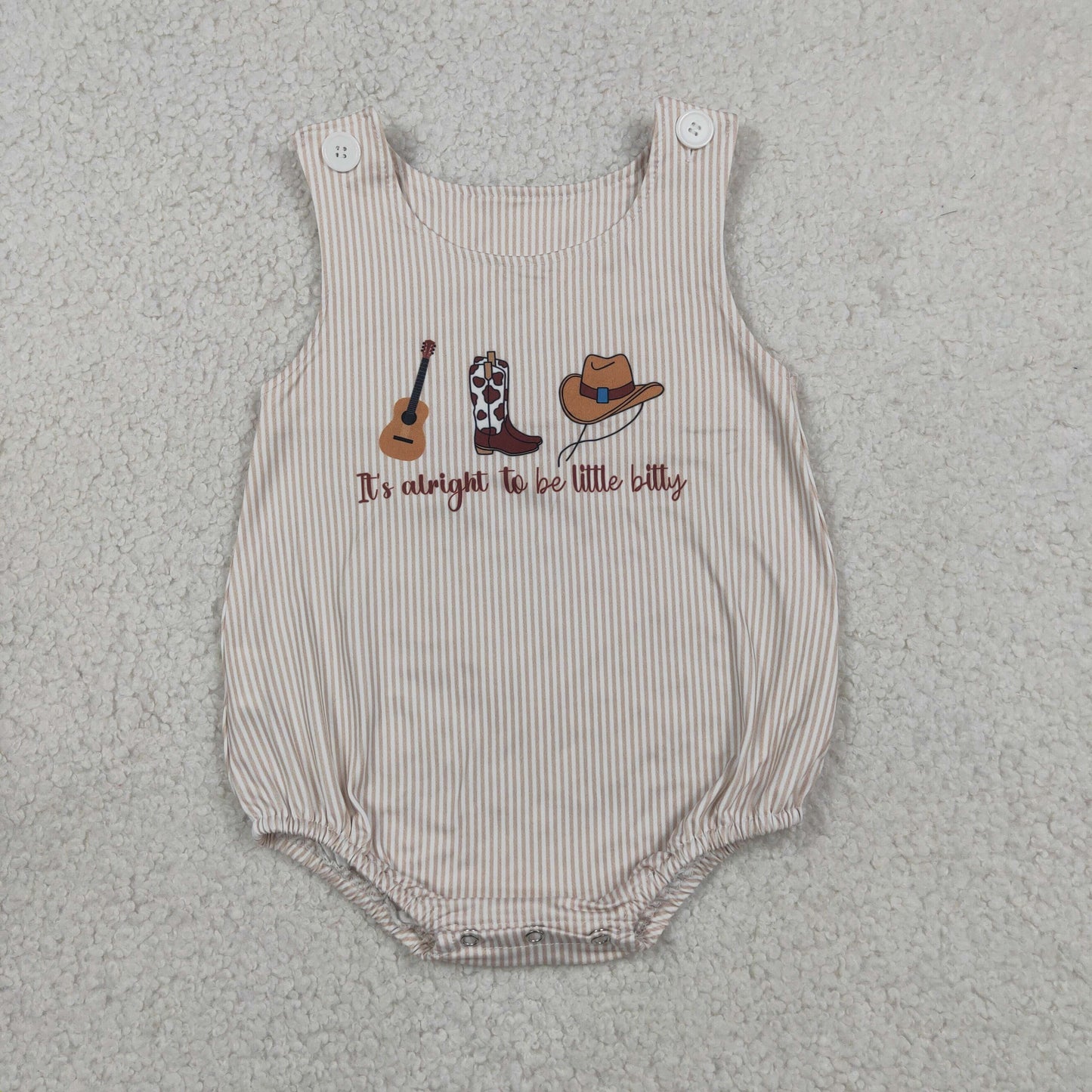 SR3335 it's alright to be little butty sleeveless boys romper