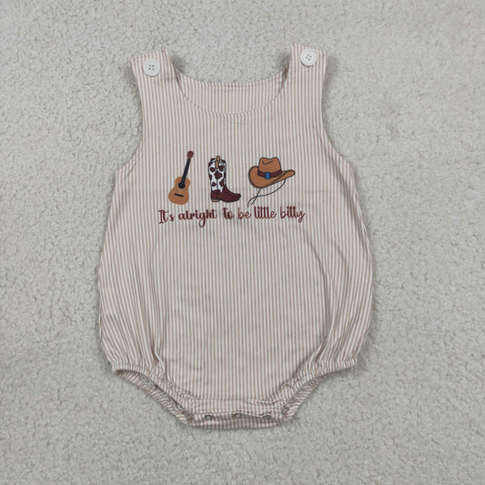SR3335 it's alright to be little butty sleeveless boys romper