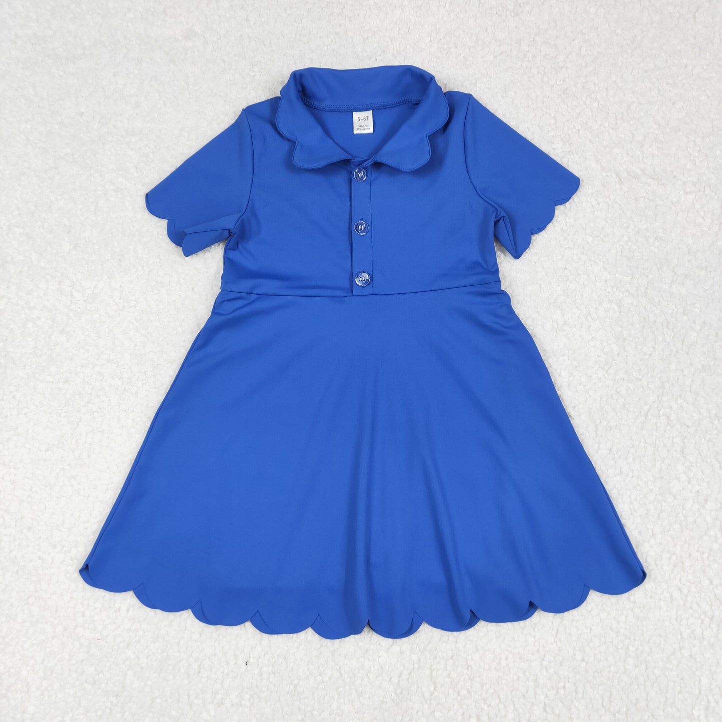 GSD2475 yoga navy blue short sleeve with shorts girls dress