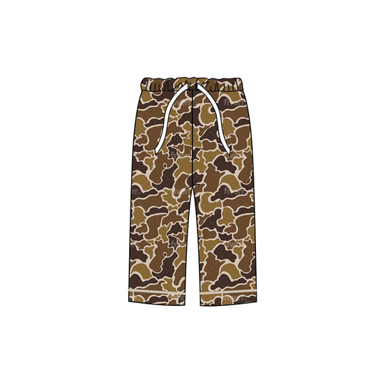 preorder P0354 Brown camo adult milk silk pants