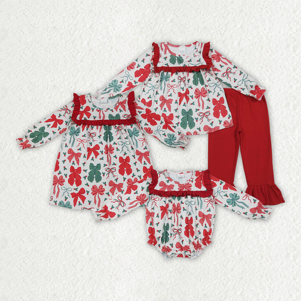 Christmas bows Sibling Clothes RTS sibling clothes