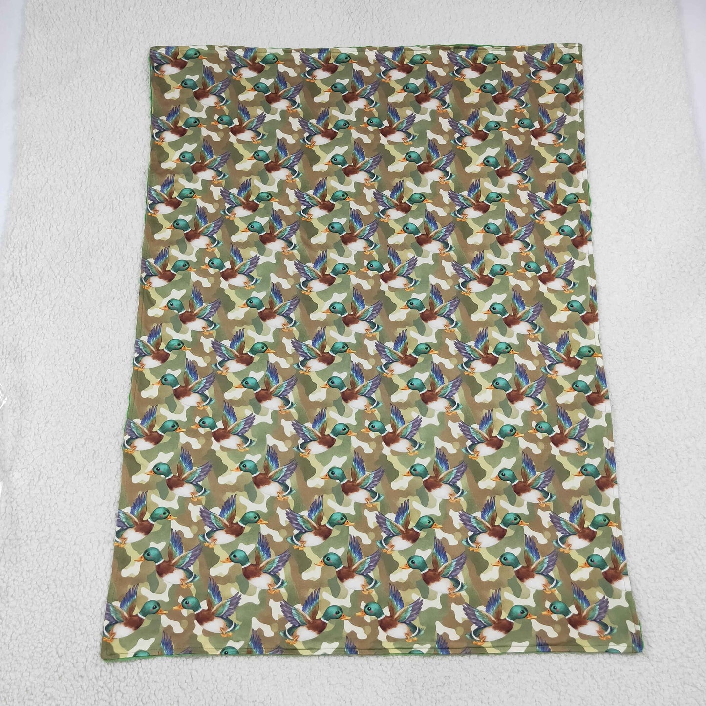 BL0286 Mallard Duck Green Baby Blanket