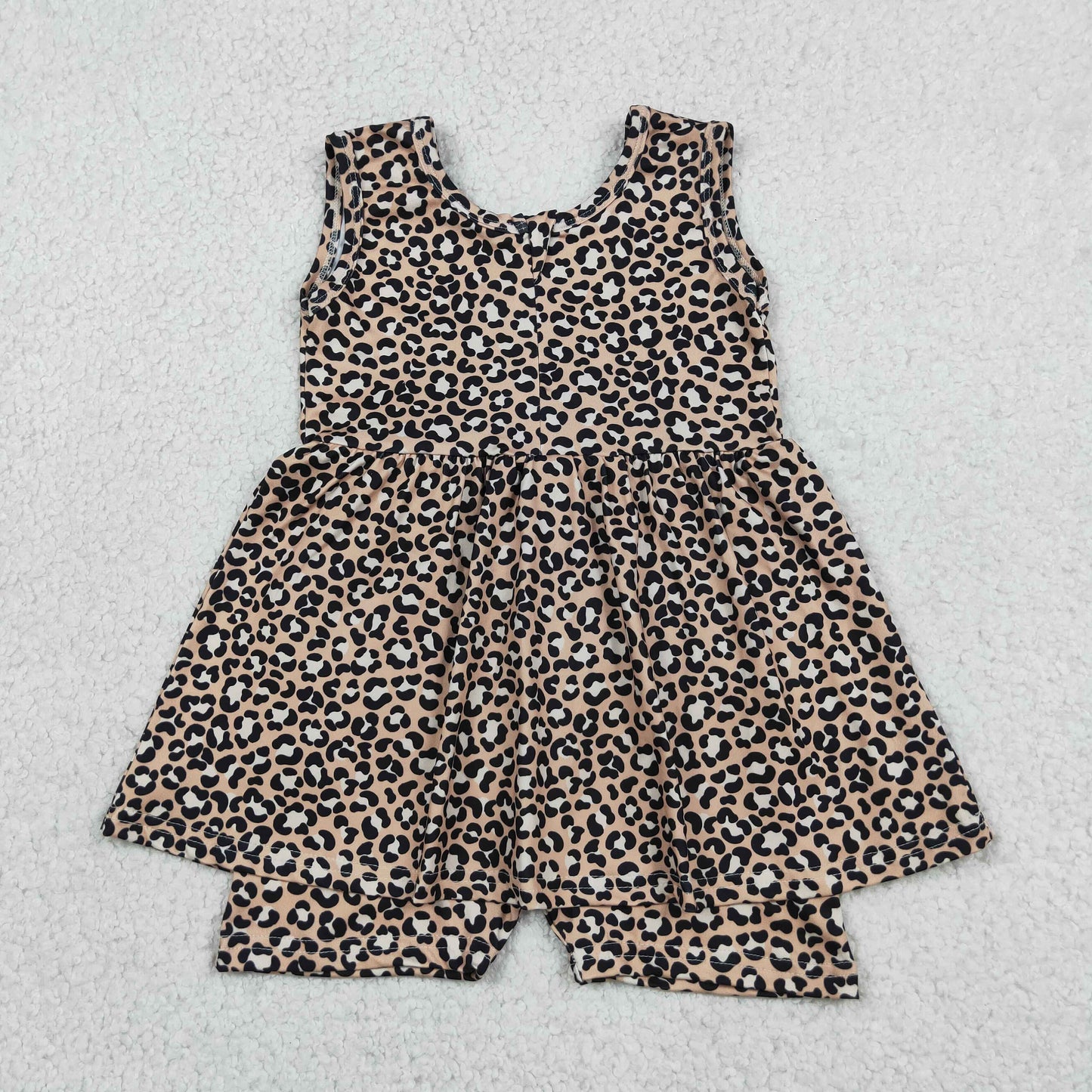 SR3070 cow print sleeveless girls jumpsuits