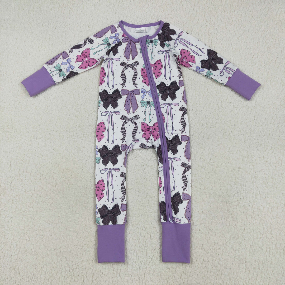 Halloween black purple bows style RTS Sibling Clothes