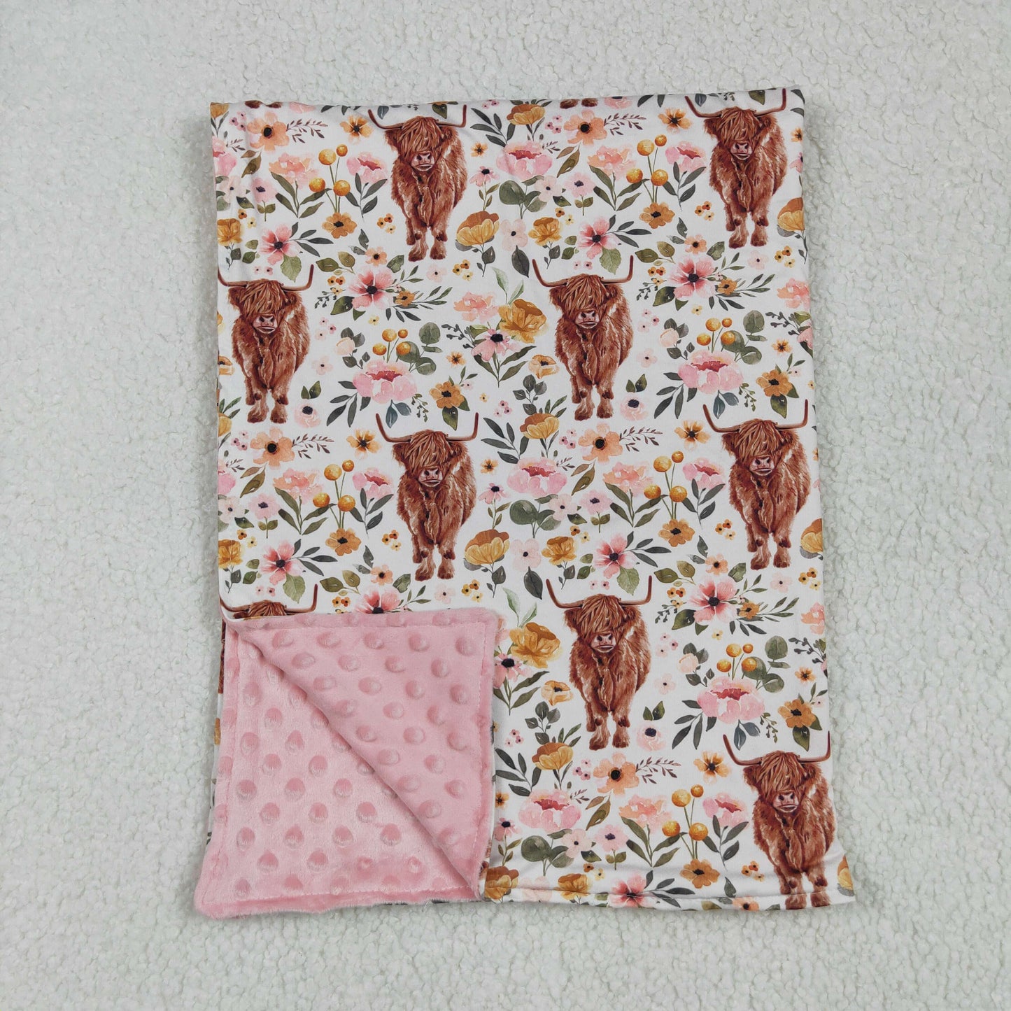 USA SHOP BL0011 Highland Cow Baby Kids Blanket