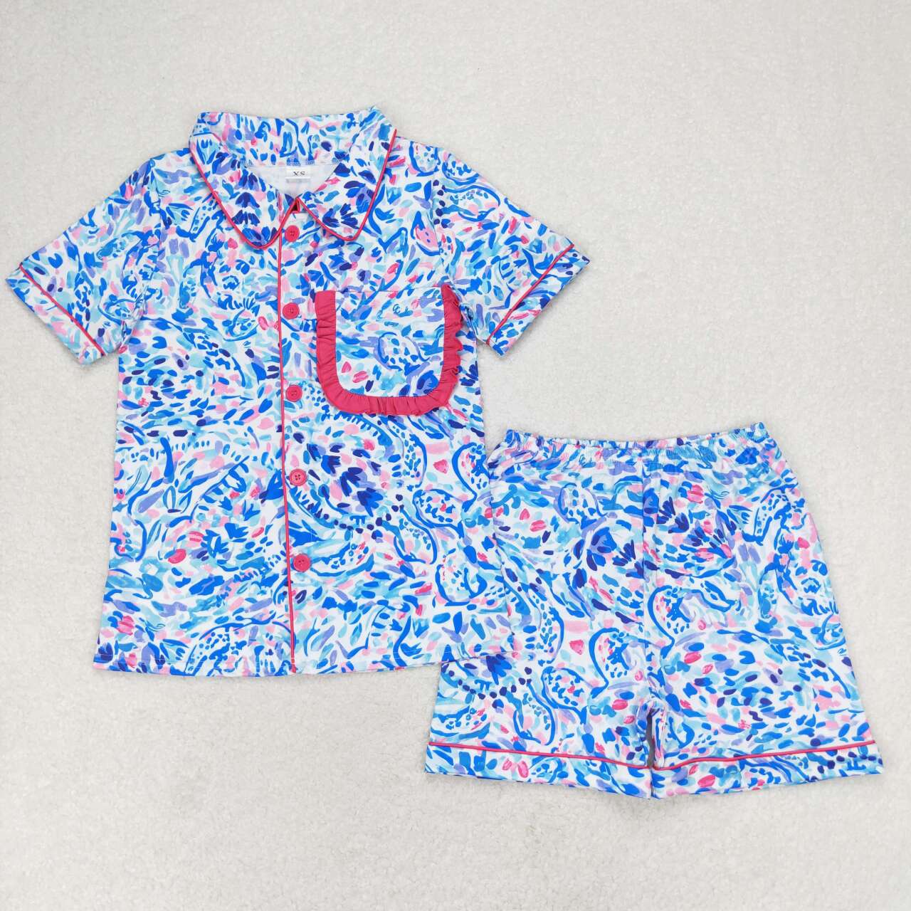 multi color print bright color girls/adult pajamas RTS sibling clothes