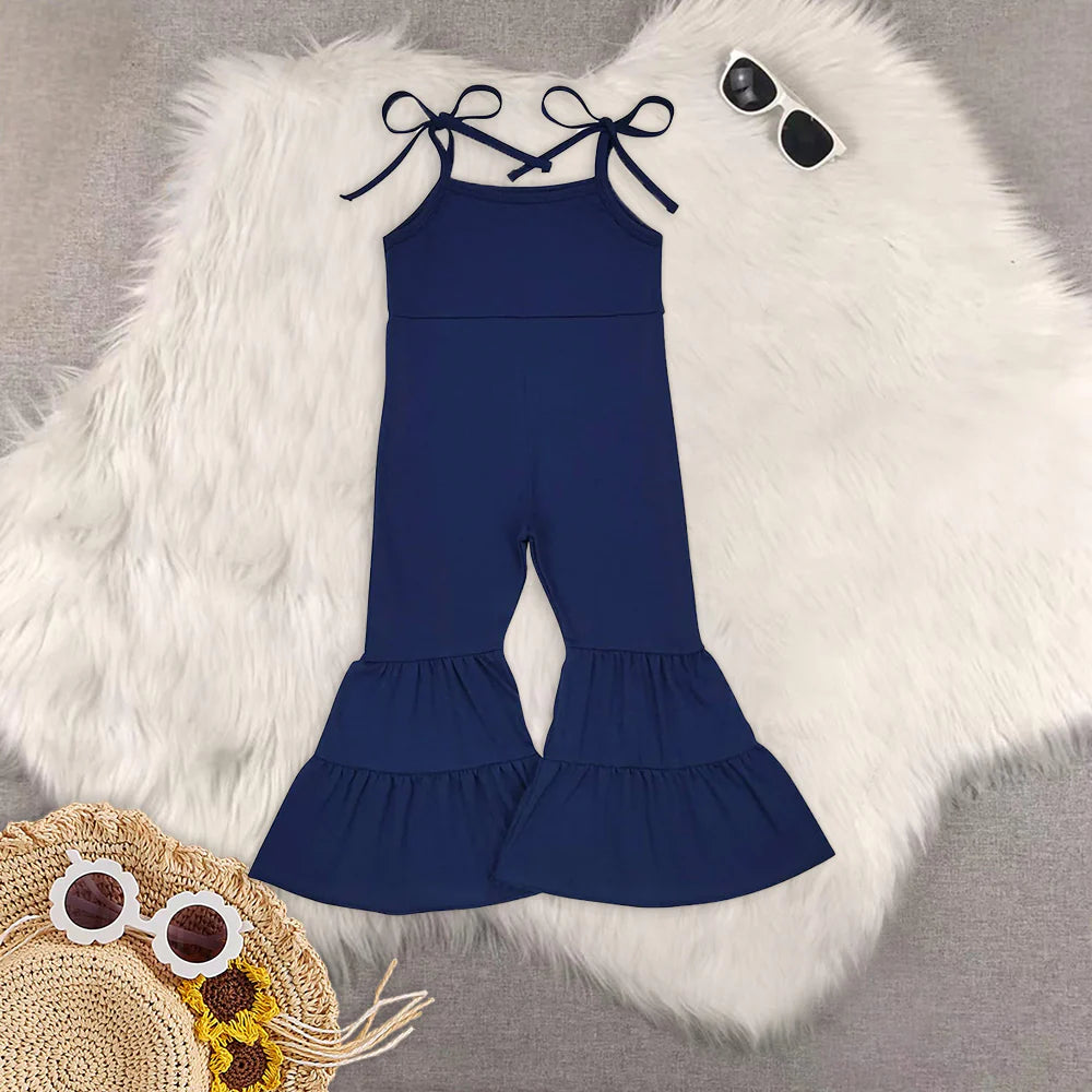 solid color cotton girls jumpsuits RTS Sibling Clothes