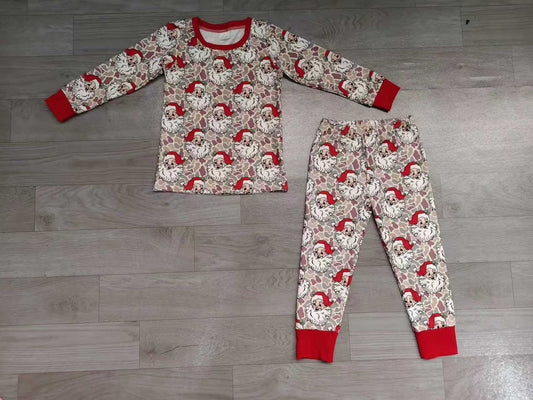 preorder Samples BLP1613 Christmas Santa Camo Long Sleeve Pants Boys Pajamas