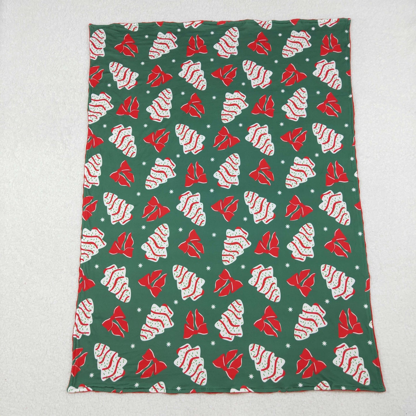 BL0172 Christmas tis the season cake green baby blanket