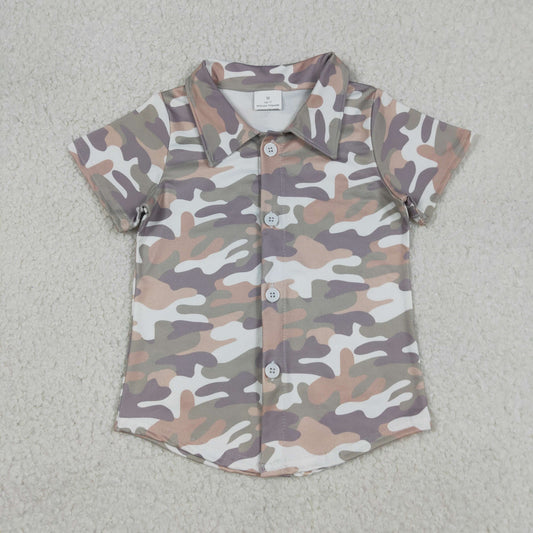 BT1565 Hunting Camo Boy Short Sleeve Boys Top
