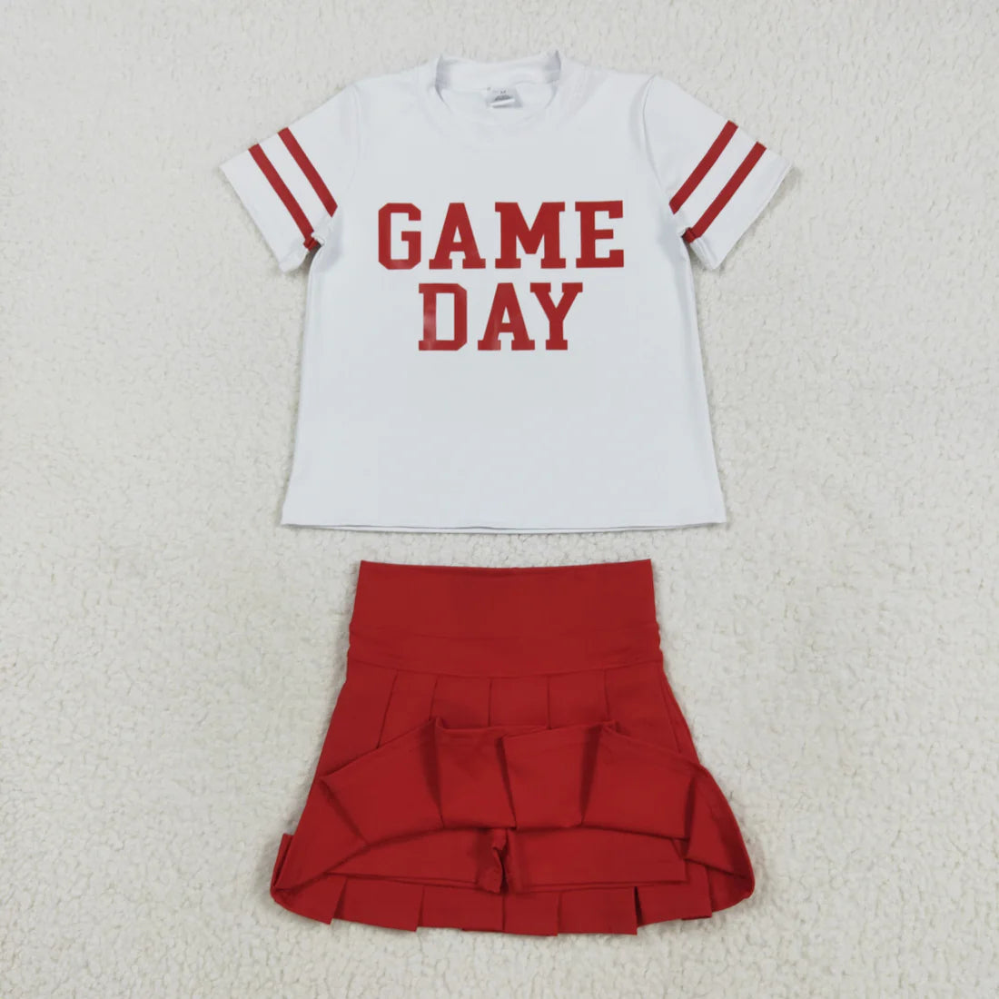 yoga screen print game day yoga skorts girls set RTS Sibling Clothes