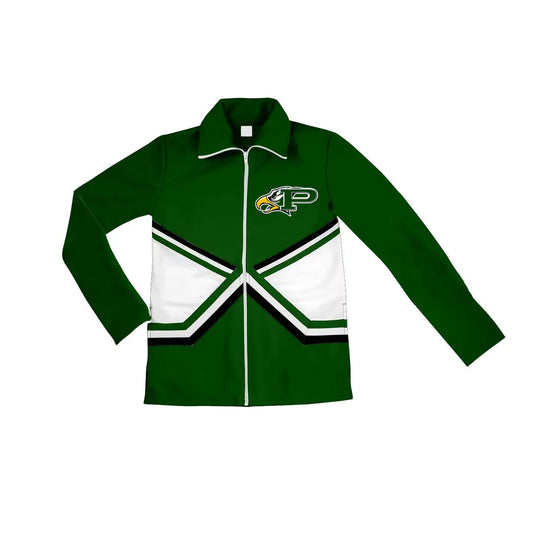custom style EAGLES green long sleeve zipper boys coat