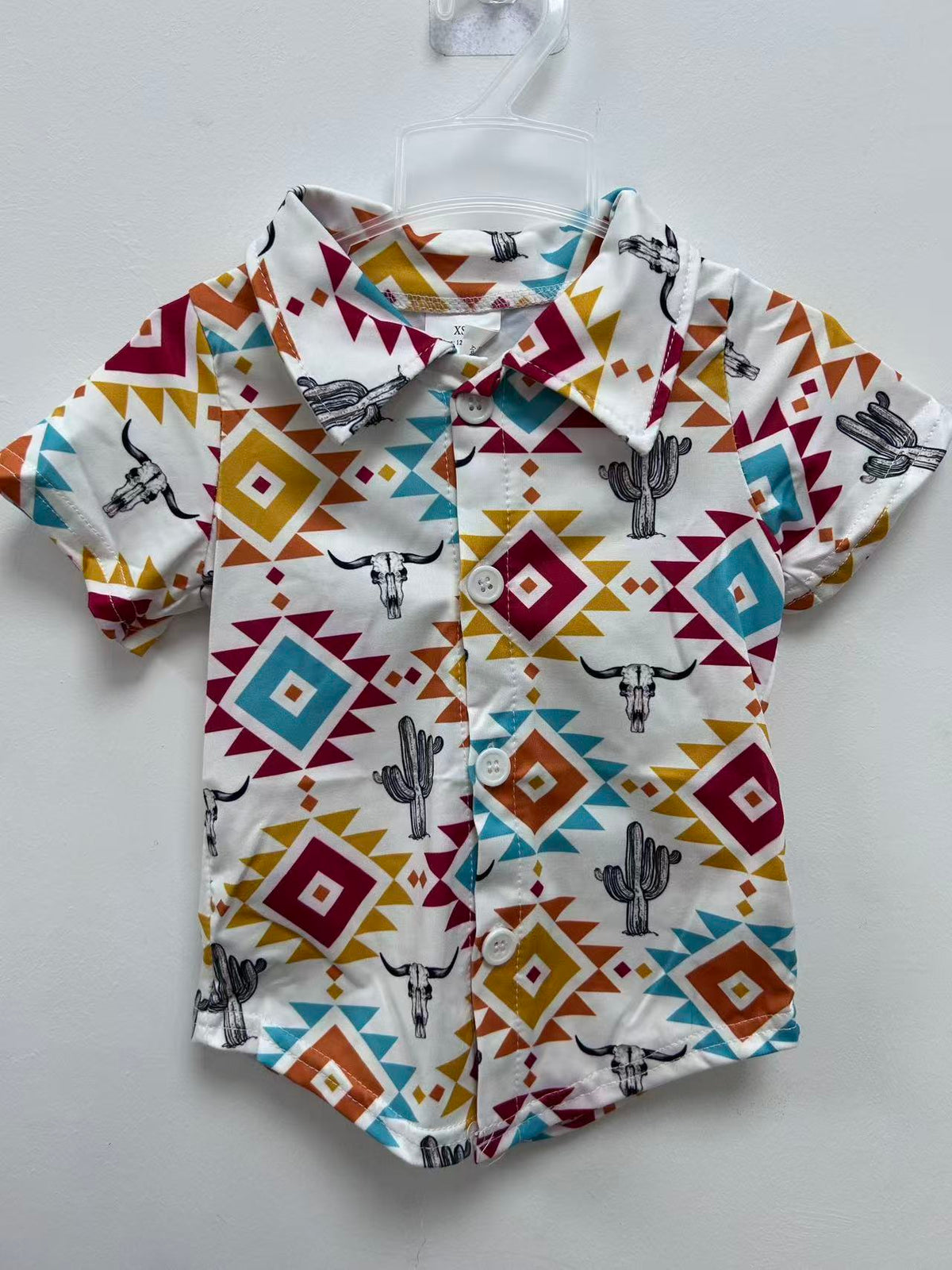 Western style short sleeve boys shirt boys top RTS Sibling  Clothes