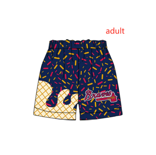 Custom Moq 3 football team ice adult man shorts