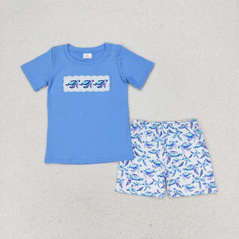 embroidery sea turtle sibling clothes RTS