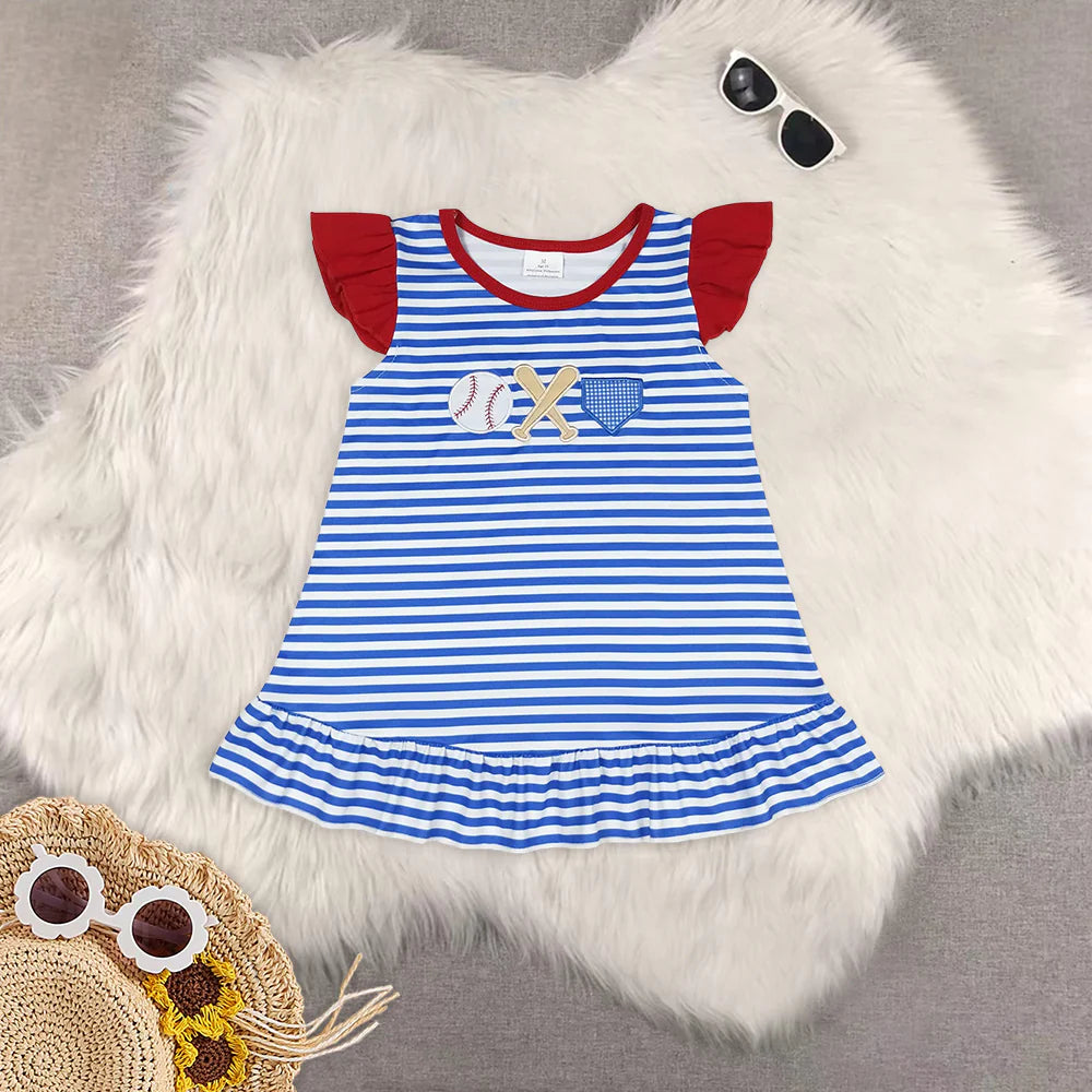 embroidery baseball Top RTS Sibling Clothes