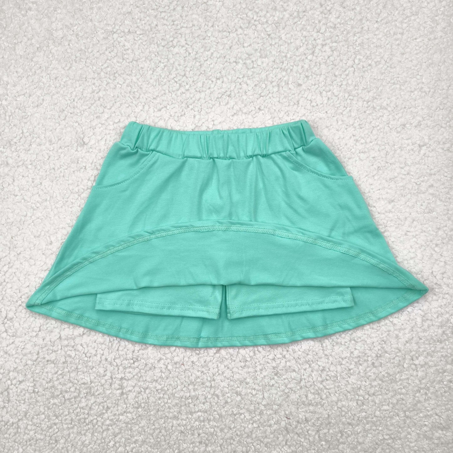 GLK0069 green skirt with shorts girls skirt