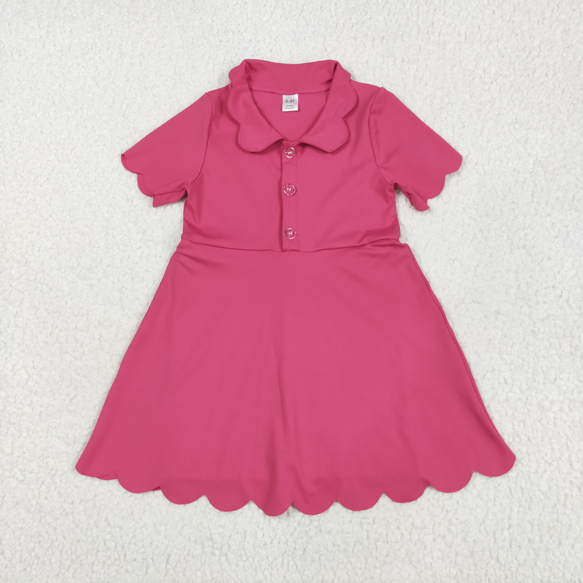 GSD2474 yoga hot pink short sleeve with shorts girls dress