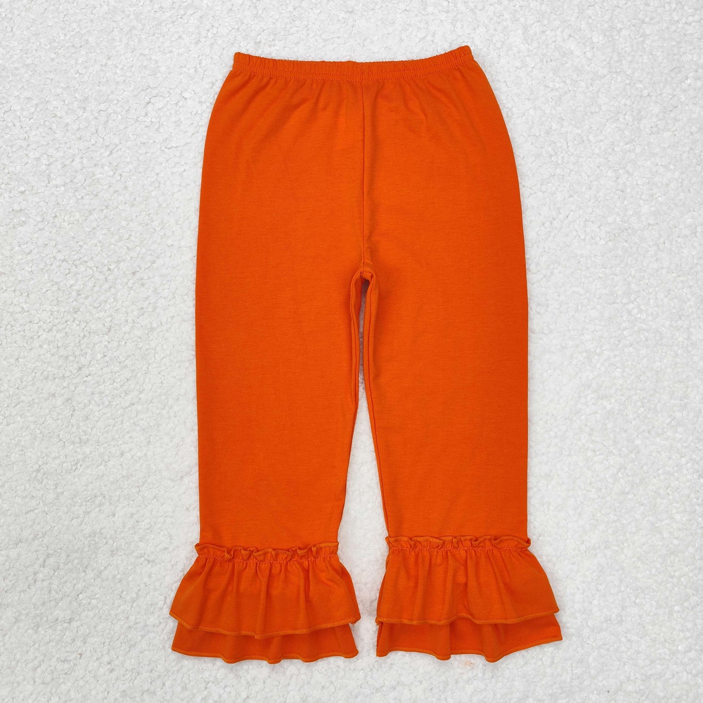 P0634 orange ruffles girls pants