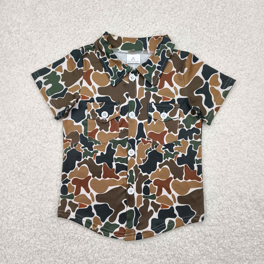 BT1200 Hunting camo short sleeve boys top