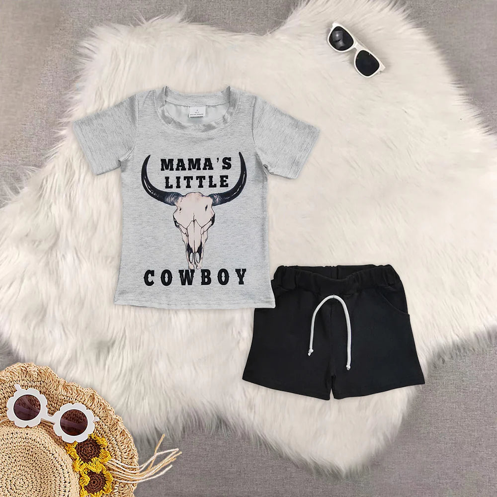 little nugget/mama's little cowboy boys set Sibling Clothes RTS