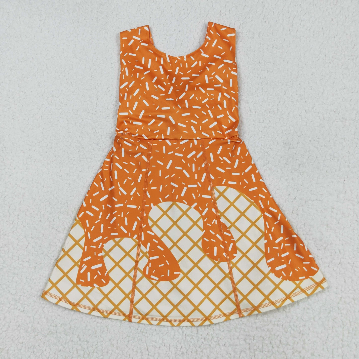 GSD2750 yoga ice orange sleeveless skorts girls dress
