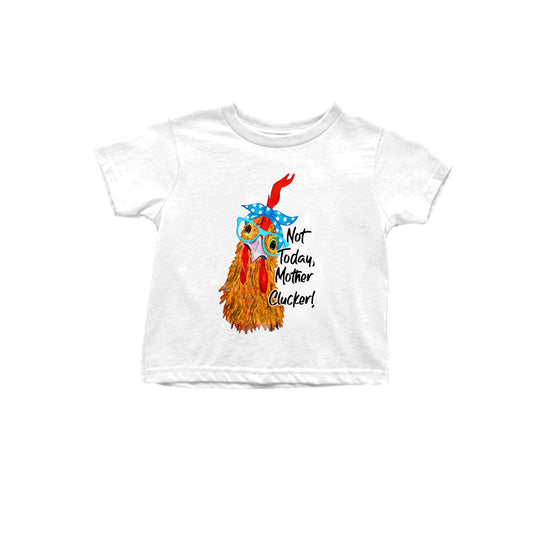 custom Not Today Chick White Short Sleeve Kids Top