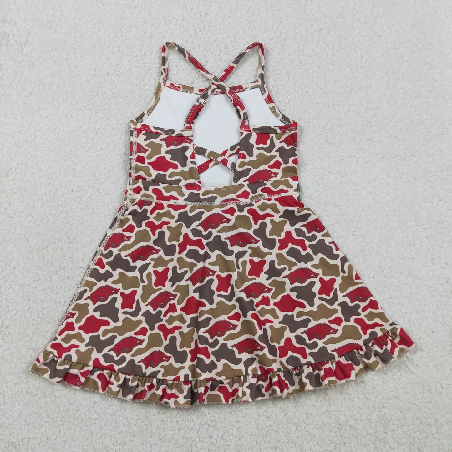 GSD3587 Yoga Team Camo Sleeveless Skorts Girls Dress