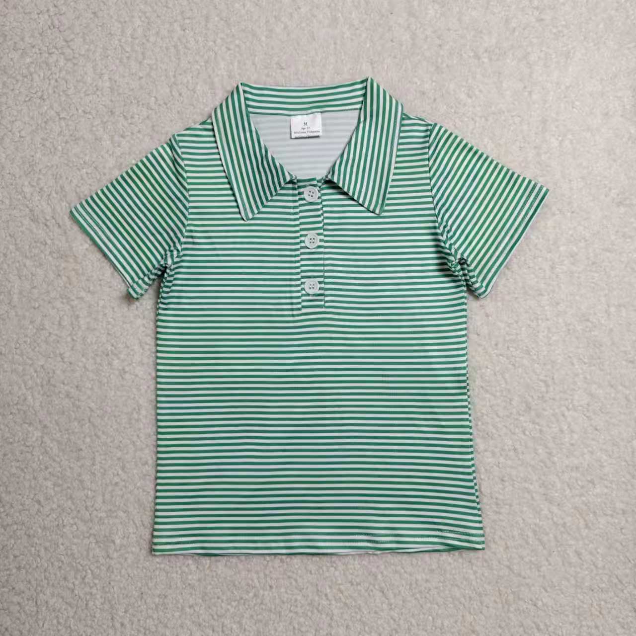 Striped Short Sleeve Boys Top Sibling Clothes RTS