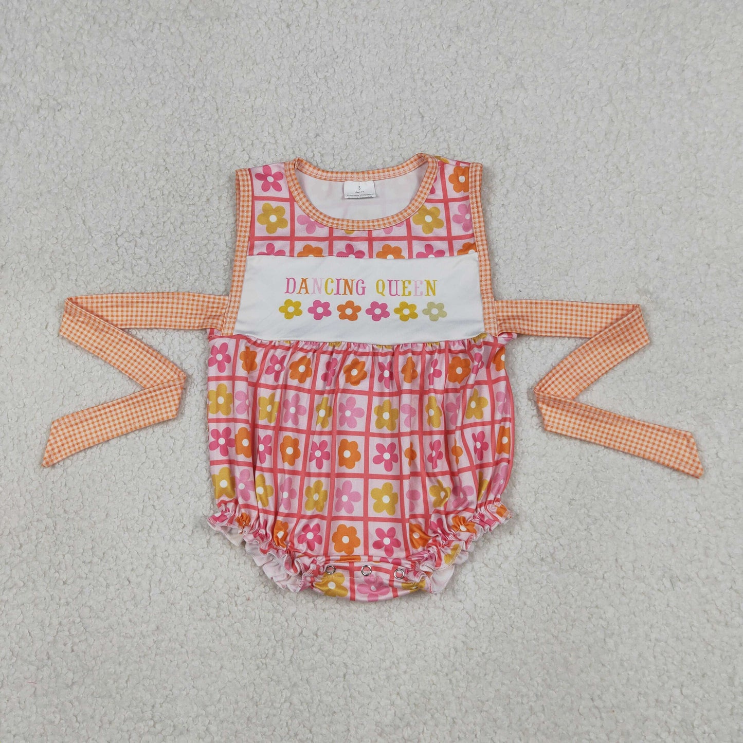 SR4018 Dancing Queen Flowers Girls Romper