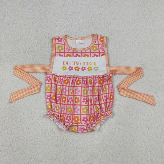 SR4018 Dancing Queen Flowers Girls Romper