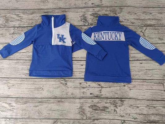 custom S 9.12 Blue long sleeve boys pullover