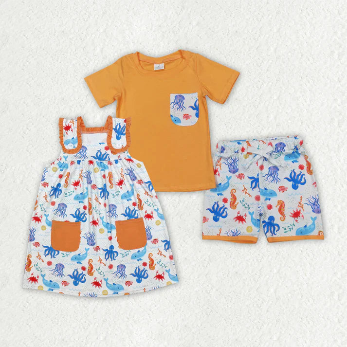octopus seahorse animals Sibling Clothes RTS