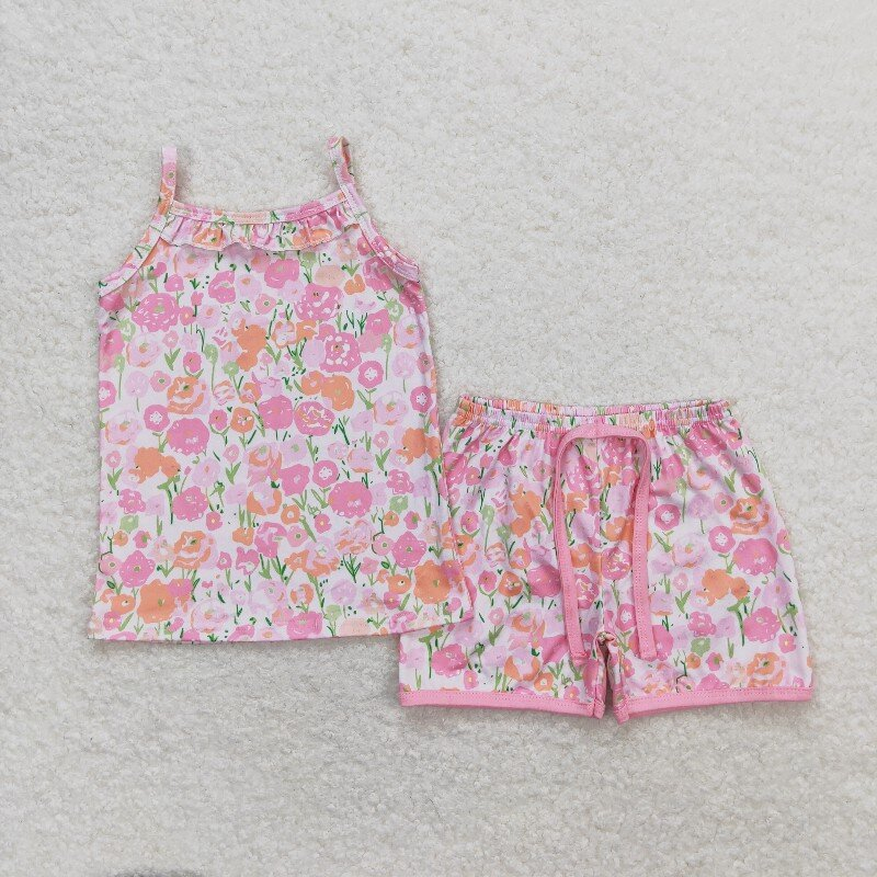 floral fruit Summer set RTS sibling clothes