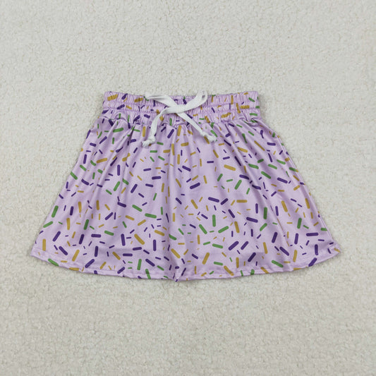 GLK0144 purple ice sprinkles skorts girls skirt