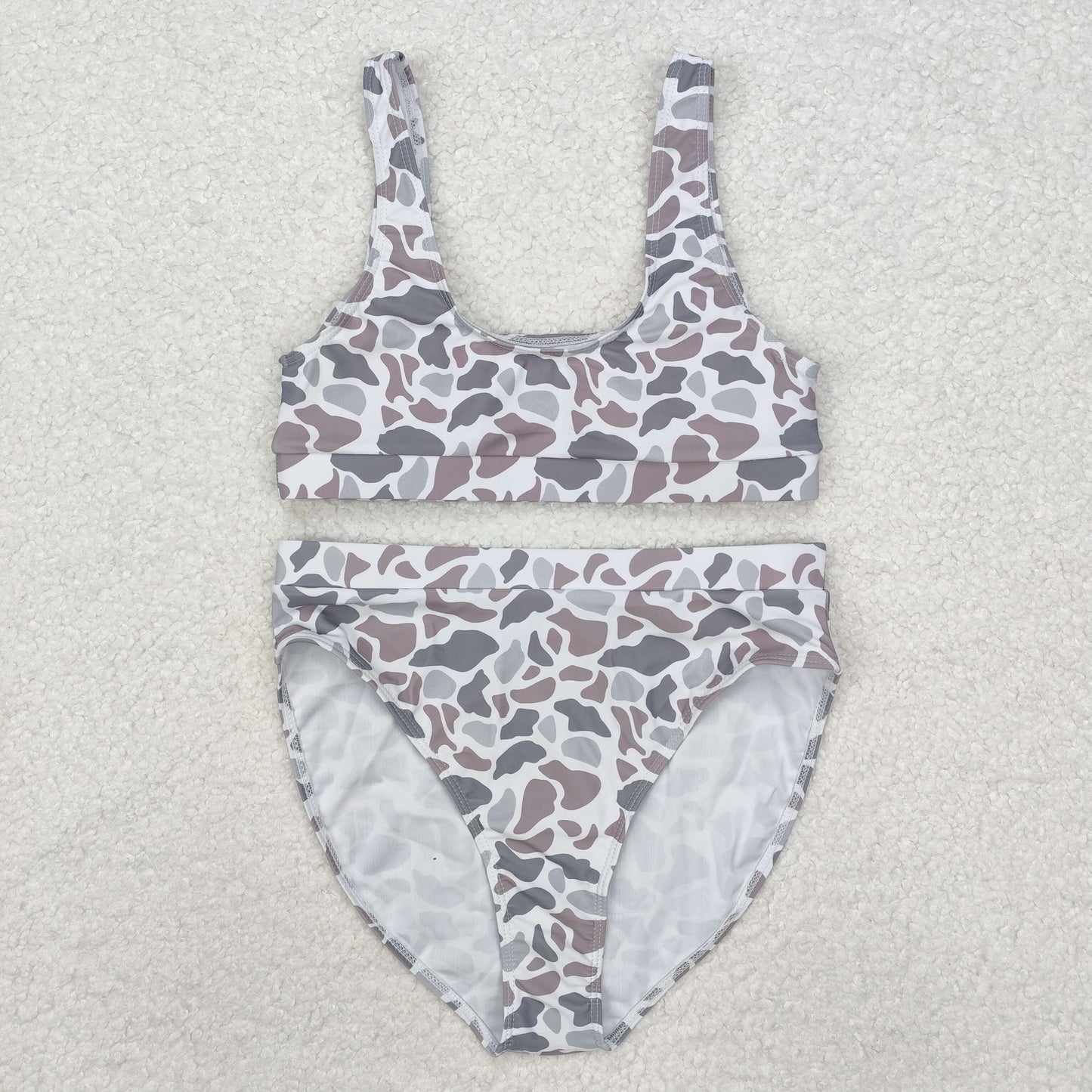 grey camo swimsuits RTS sibling clothes