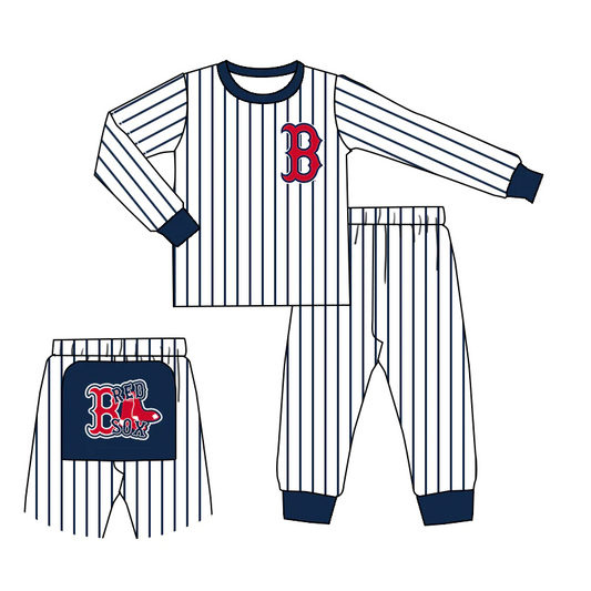 custom S 10.10 Team blue striped long sleeve pants kids pajamas