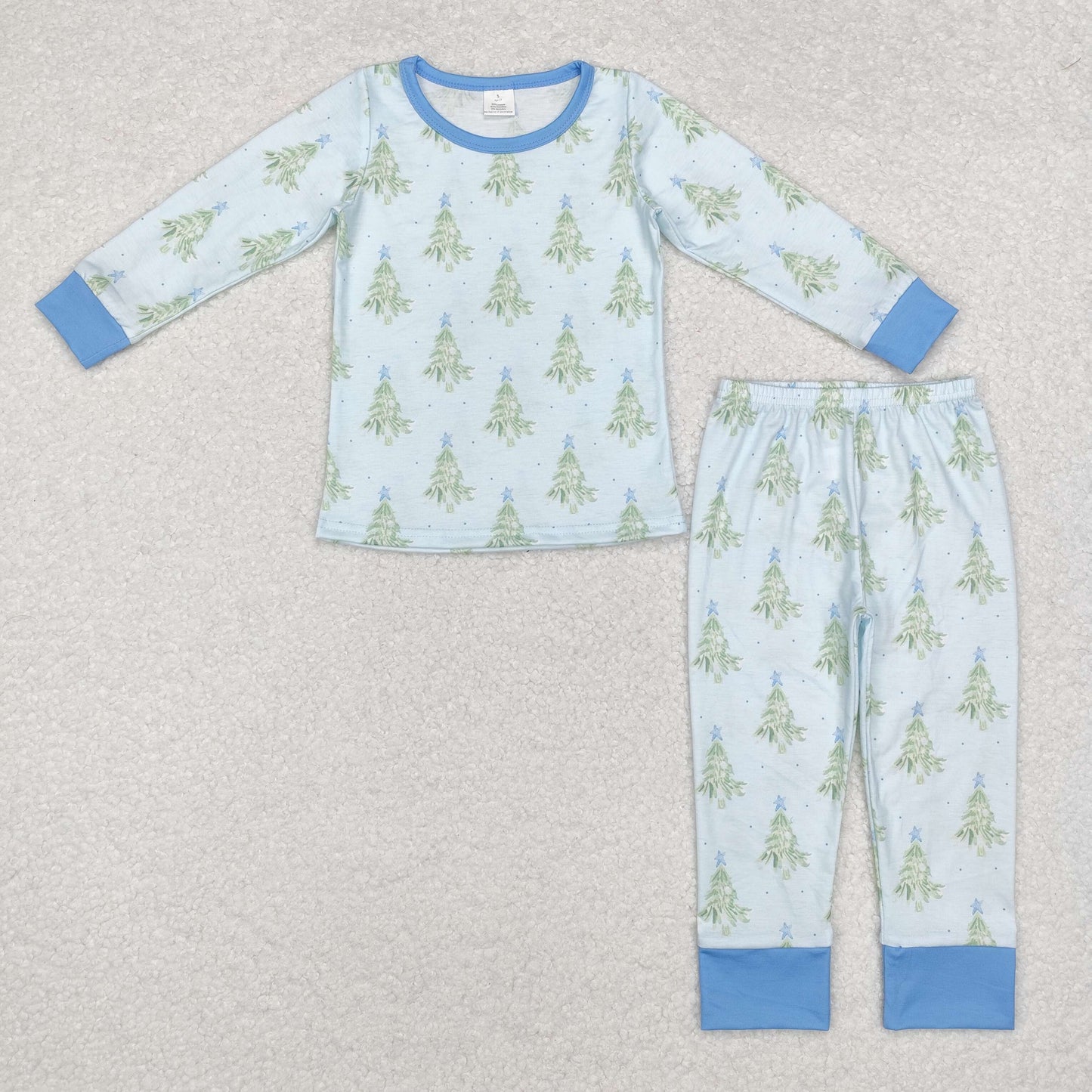 BLP0639 Christmas tree long sleeve pants boys pajamas