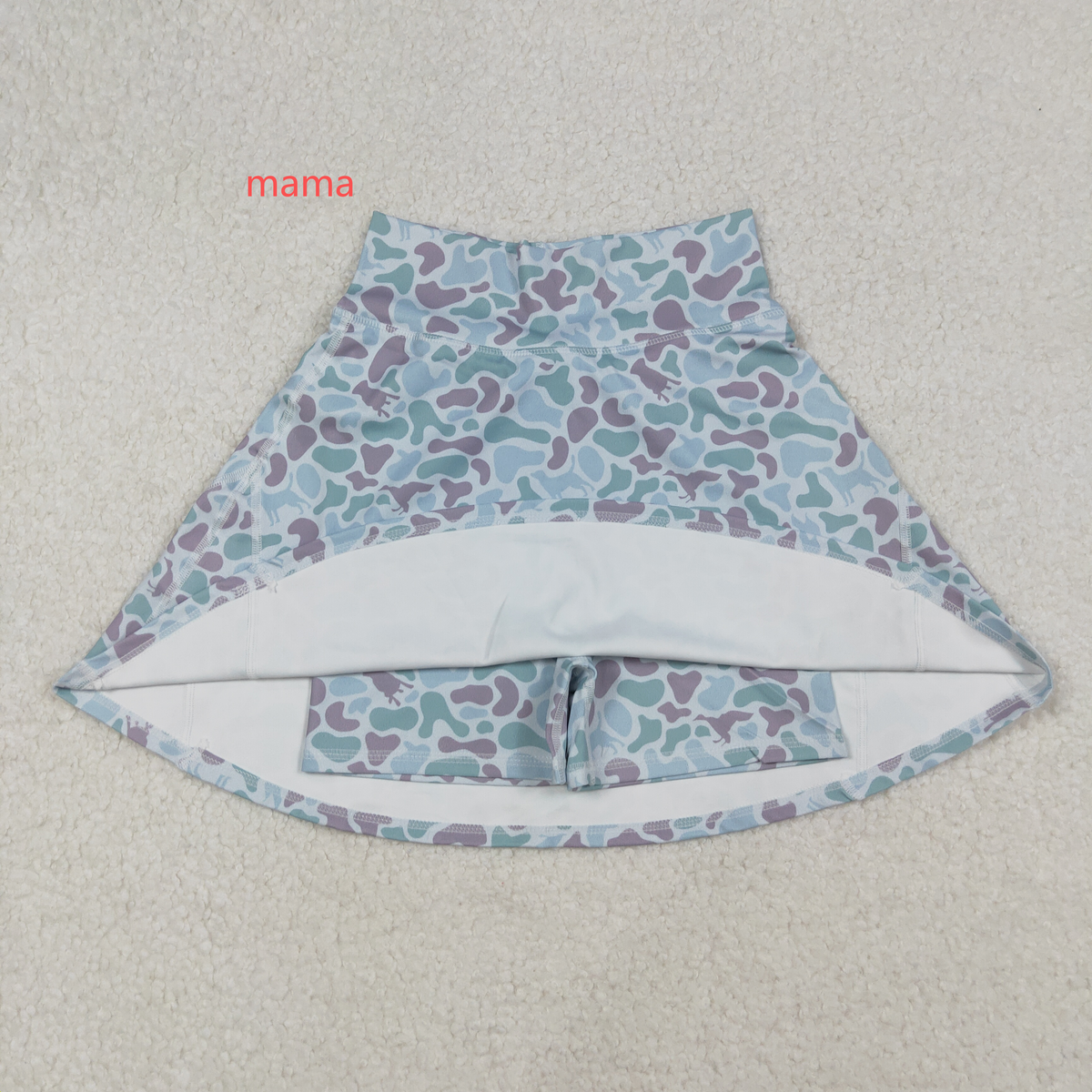 mama and me yoga camo skort skirts RTS sibling clothes