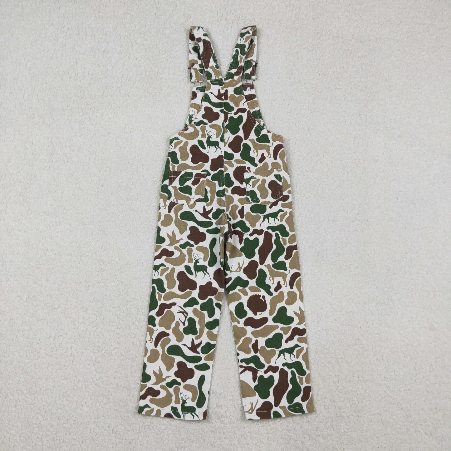 P0828 Hunting Camo Mallard Duck Overall Boys Jeans
