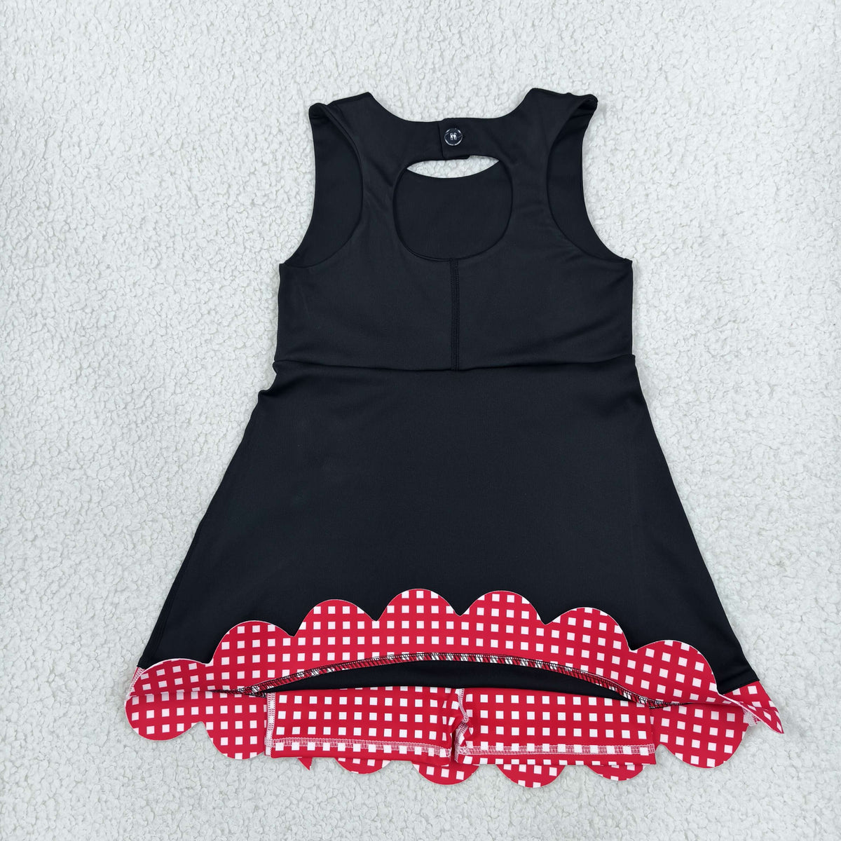 GSD4263 Yoga Black Bows Sleeveless Skorts Girls Dress