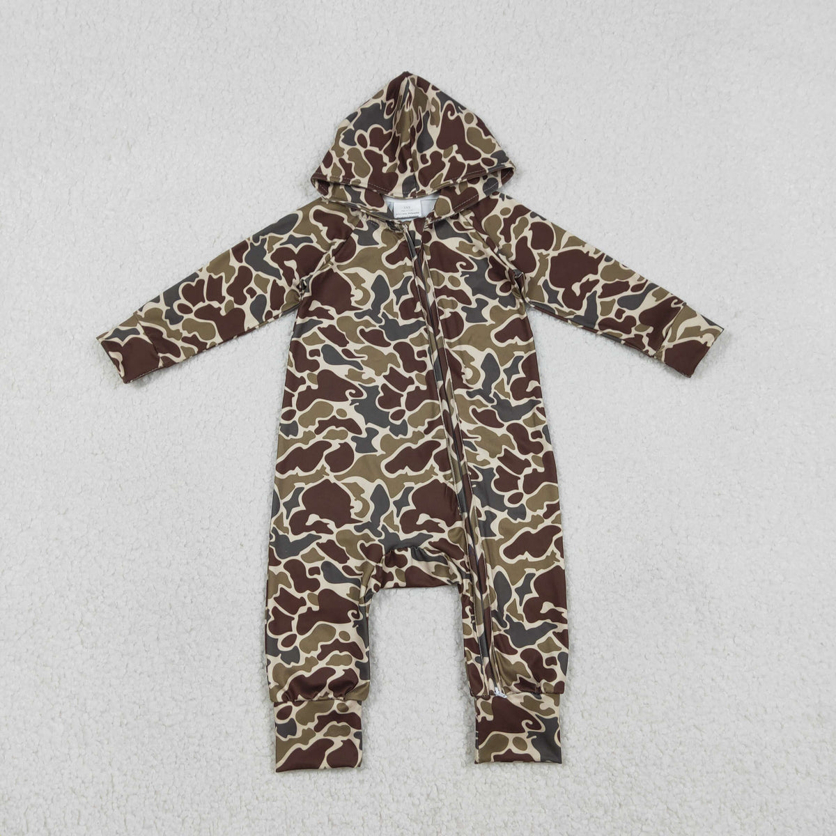 LR2826 hunting camo hoodei zipper long sleeve boys romper